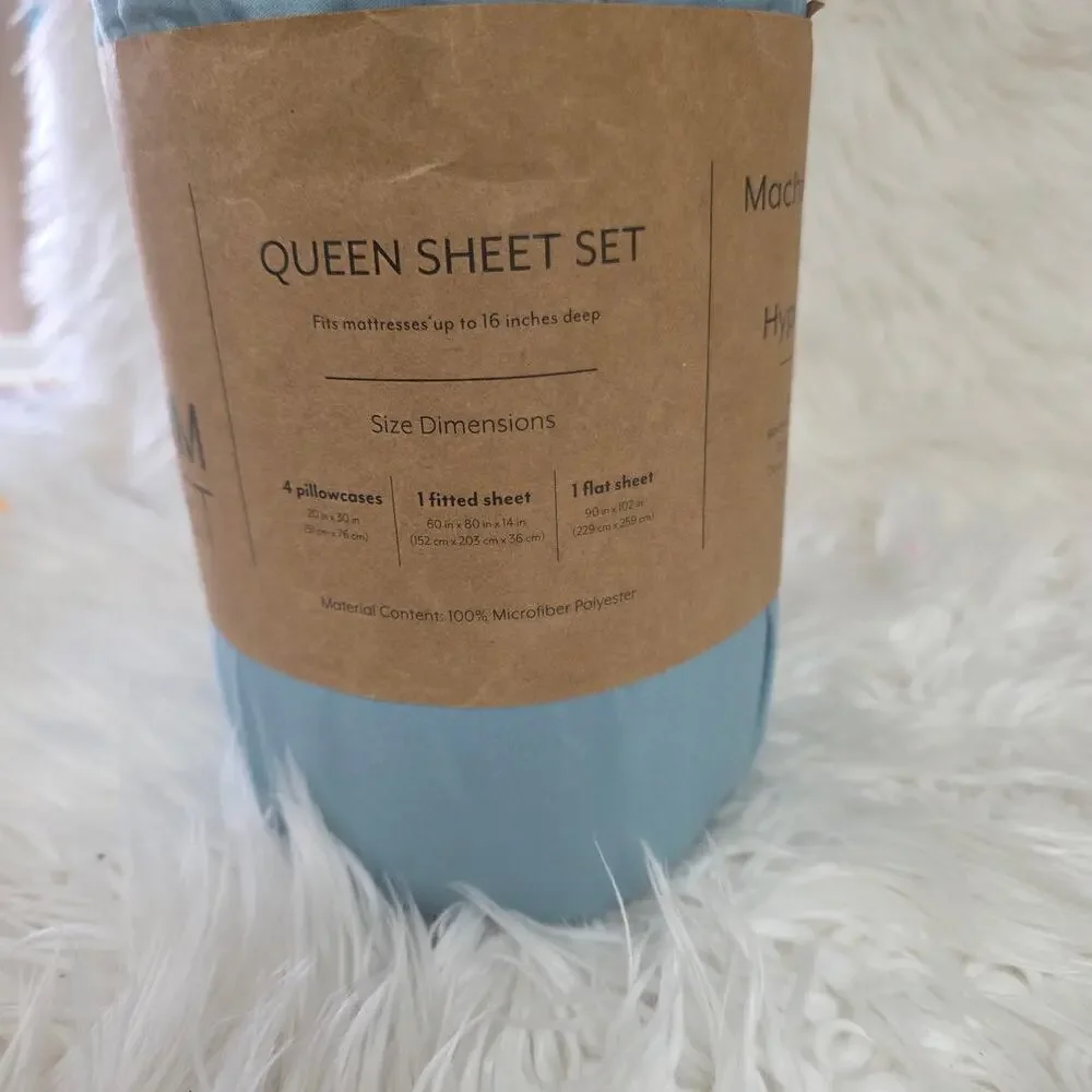 ienjoy Home Solids in Style 6-Pc. Sheet Set, Queen Color:Ocean